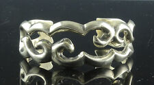 RARE HIGHLY COLLECTIBLE SANDCAST FELIX JOE NAVAJO STERLING SILVER CUFF BRACELET picture
