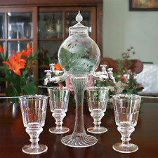 PREMIUM ABSINTHE WATER FOUNTAIN SET GLASSES & SPOONS picture