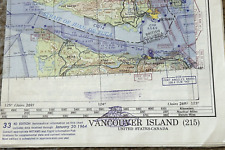 AVIATION - Vintage Vancouver Island World WAC Aeronautical Chart 1964 picture