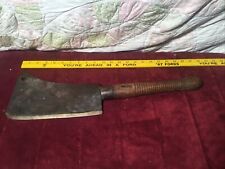 [RARE] ANTIQUE W.M BEATTY & SON CHESTER #4 MEAT CLEAVER 21” -10” BLADE PIG SPLIT picture