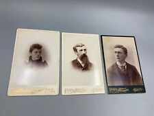 1870-1890’s  Lot of 3  Erie PA Studio Cabinet Cards Photos PFAFF Photographer picture