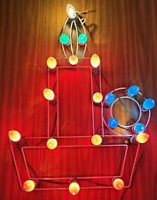 Vintage Christmas C9 Size 20 Light Metal Candle Outdoor Decoration WORKS picture