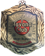 Vintage Havana Club Textured Wooden Bar / Wall Sign Never Used 13inx11in picture