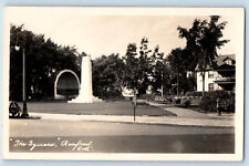 Ontario Canada Postcard The Square Cenotaph Band Stand c1910 RPPC Photo picture