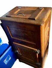 Antique Oak Narrow Ice Box By Ice King. Local Pickup In NJ. Beautiful Item. picture