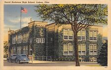 Lisbon Ohio 1952 Postcard David Anderson High School  picture