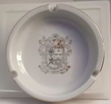 Vintage Beverly Wilshire Hotel Ashtray Ceramic Gold Crest and Trim 4 1./2 Round picture