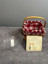 Longaberger 2001 All American Strawberry Basket Combo w/Product Booklet EUC picture