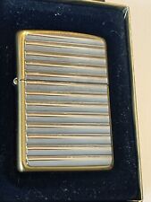 ZIPPO RARE 1996 SILVER ANTELOPE BRASS AFTER FIVE LIGHTER UNFIRED IN BOX Y934 picture