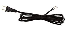 Black Lamp Cord, 12 Foot Long Replacement Repair Part, 18/2 SPT-1 Wire - 1 Pack picture