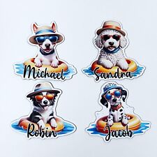 Puppy Dog Vacation Cruise Door Wall Magnet, Carnival Floatie Sunglasses Hat picture