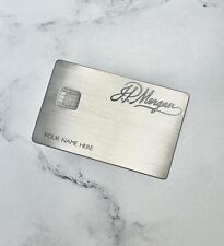 JP Morgan Reserve CUSTOM Chip Stripe Palladium Silver Metal Novelty Credit Card picture