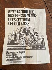 Vintage Original Protest Poster Anti Vietnam War United Workers Organization picture
