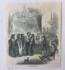 1855 magazine engraving ~ DRINKING SALOON in California picture