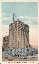 VINTAGE POSTCARD THE TEN EYCK HOTEL AND STREET SCENE ALBANY N.Y. c. 1920 picture