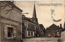 CPA BRAIN sur l'AUTHION-La Poste et la Place de l'Église (189999) picture