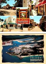 2~4X6 Postcards Freeport, Bahamas BAZAAR STORES~Casablanca Make-Up & AERIAL VIEW picture