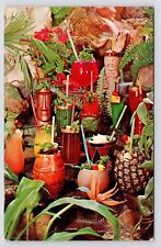 c1960s Kahiki Polynesian Supper Club TIKI Drinks Columbus Ohio OH VTG Postcard picture