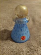 Vtg. Murano - Bullitane Bubbles - Light Blue Perfume Bottle  5