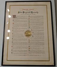 RARE/VINTAGE 1966 Framed John F Kennedy's Inaugural Address picture