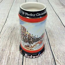 1992 Anheuser Busch Budweiser Clydesdale Holiday Stein A Perfect Christmas picture