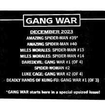GANG WAR MARVEL  THE 2023 COVERS - DAREDEVIL #1  SPIDER-MAN   KUNG FU #1 + more picture