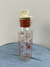 Vtg Nestle Saugflasche Clear Jena Glass Baby Bottle w/Lid Novelty Pictures picture