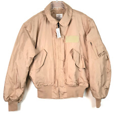 USGI Military Cold Weather Flyers Jacket CWU-45/P Desert Sand Fire Resist Mens L picture