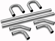 8Pcs DIY Stainless Steel 2.25 Exhaust Pipe Kit Including Mandrel Bend Universal  picture