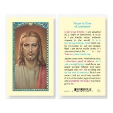 Jesus + Prayer in Time of Loneliness - Laminated Holy Card picture