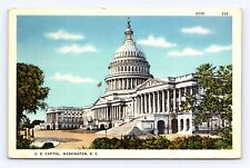 Vintage Old Postcard US Capitol Washington DC Flag 1941 Cancel picture