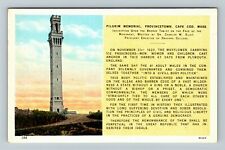 Provincetown MA-Massachusetts, Pilgrim Memorial Monument Vintage Postcard picture