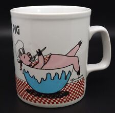 Cooking Cook Chef Pig Mug Spaghetti Pasta Kiln Craft England Cup Coffee Tea picture