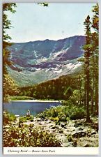 Chimney Pond Baxter State Park Mount Katahdin Campground Mountains VTG Postcard picture