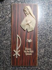 Vintage WG Kauders Peace be to this house Blessing Germany Home Wall Plaque  picture