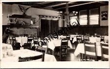 Real Photo Antlers Hotel Interior w/ Taxidermy Raquette Lake Adirondacks NY K359 picture