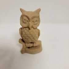 Vintage Carved Decorative Owl Figurine 2.5