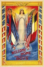 Welcome Home 1918 World War I Armistice Poster - 24x36 picture