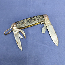 Vintage Multi Tool Black Handled Scout Pocket Knife picture