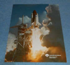 1987 Rockwell International NASA Space Shuttle Fact Sheet Photo Atlantis Launch picture