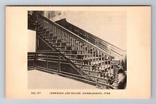 Marblehead MA-Massachusetts, Jeremiah Lee House Stairway Vintage Postcard picture