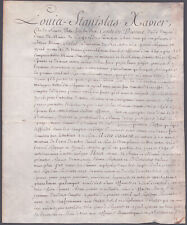 KING LOUIS XVIII (FRANCE) - MANUSCRIPT DOCUMENT SIGNED 12/18/1773 picture