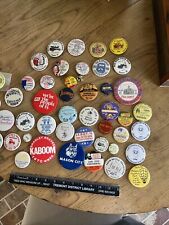 Huge Lot Central Illinois Town Centennial & Reunion Buttons 70s-80s Local Adv. picture