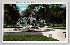 The Prayer For Rain West Side Park Champaign Illinois Antique Unposted Postcard picture