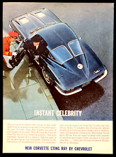 Chevy Corvette Sting Ray Original 1963 Vintage Print Ad picture