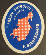 Denmark, nice old Erslev Beer Label picture