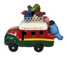 Martinique Bus Colorful Hand Crafted Miniature Hand Painted Figurine Clay 2.5