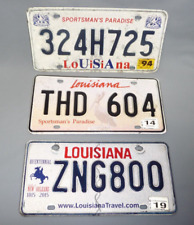 Lot of 3 Louisiana license plates 1994,2014,2019 picture