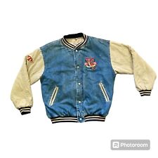 Vintage Disney Store Tigger Denim Varsity Jacket Men’s Medium picture