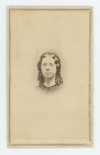 Antique CDV Circa 1860s Lovely Woman With Long Curls in Hair Blye Syracuse, NY picture